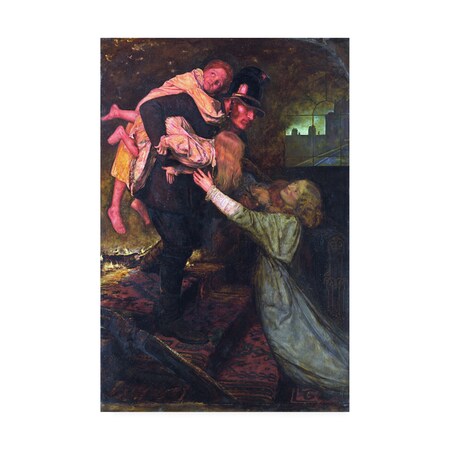 Millais 'The Rescue' Canvas Art,30x47